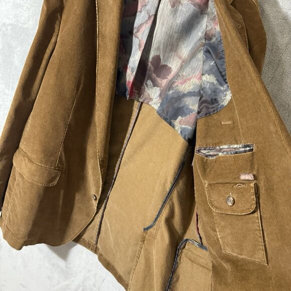 Kroon Corduroy Blazer Sport Coat 2 Button Casual Jacket 45L Brown Acadamia - Picture 5 of 14